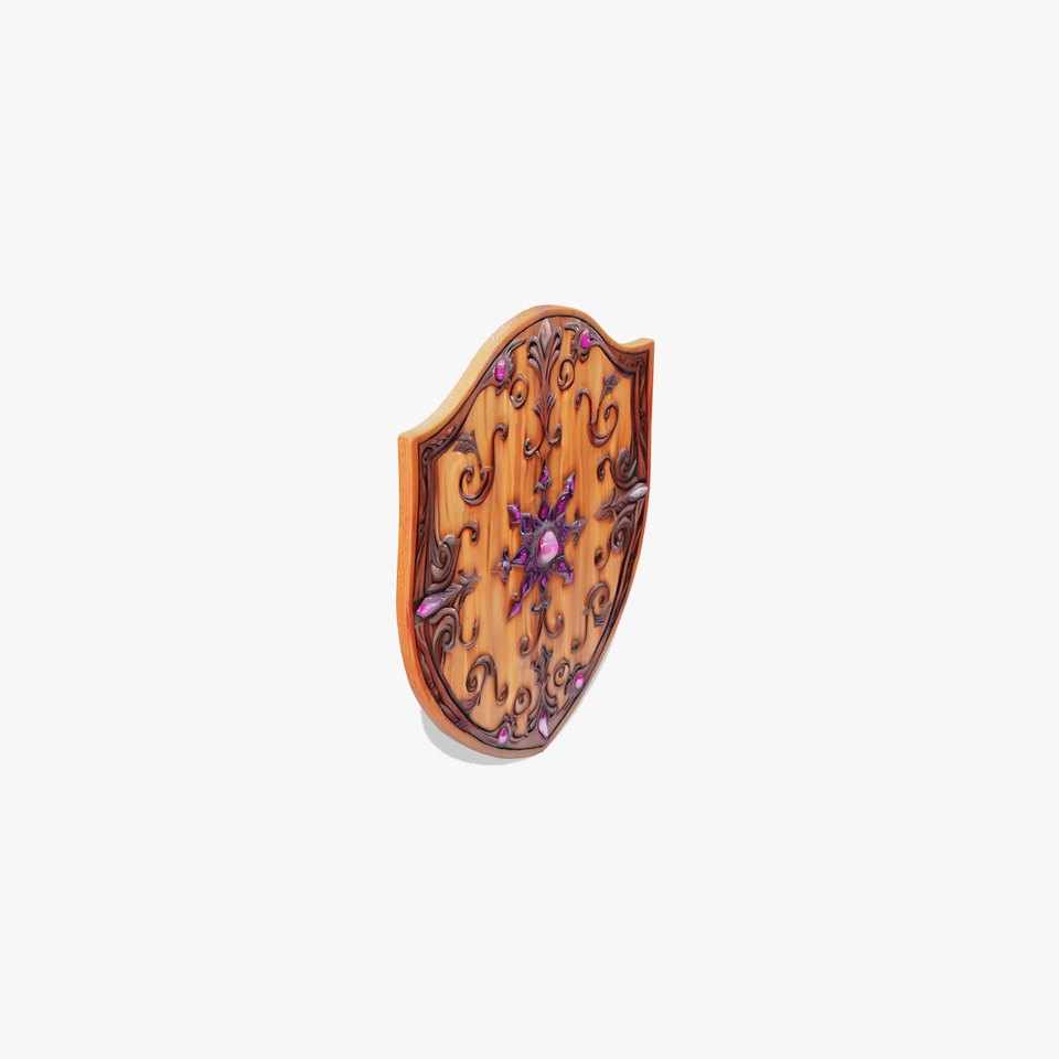 Mahogany Ruby Encrusted Shield model pack